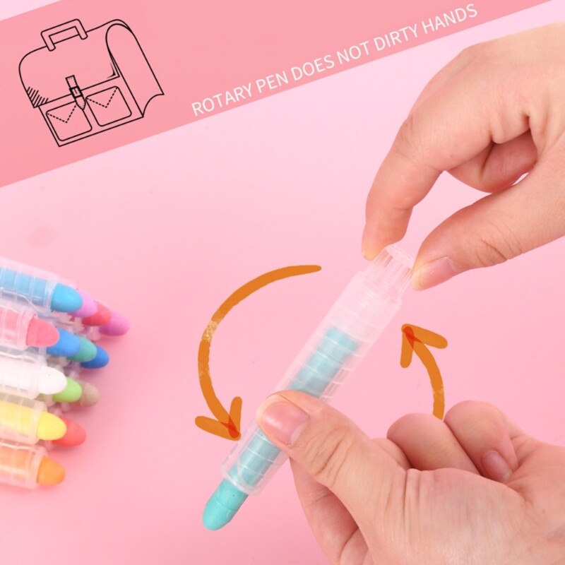 Kreda bez prašine s držačem, nije toksična i može se prati za dječja umjetnička djela na pločama i drugim površinama