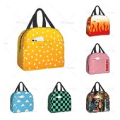 Demon Slayer Insulated Lunch Tote Bag for Women Kimetsu No Yaiba Resuable Cooler Thermal Food Lunch Box Παιδιά Σχολικά Παιδιά
