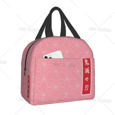 Demon Slayer Insulated Lunch Tote Bag for Women Kimetsu No Yaiba Resuable Cooler Thermal Food Lunch Box Παιδιά Σχολικά Παιδιά