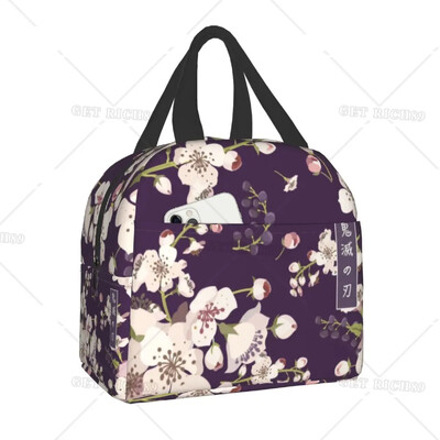 Demon Slayer Insulated Lunch Tote Bag for Women Kimetsu No Yaiba Resuable Cooler Thermal Food Lunch Box Παιδιά Σχολικά Παιδιά