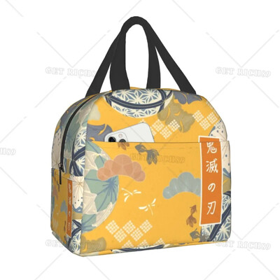 Demon Slayer Insulated Lunch Tote Bag for Women Kimetsu No Yaiba Resuable Cooler Thermal Food Lunch Box Παιδιά Σχολικά Παιδιά