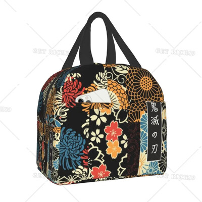 Demon Slayer Insulated Lunch Tote Bag for Women Kimetsu No Yaiba Resuable Cooler Thermal Food Lunch Box Παιδιά Σχολικά Παιδιά