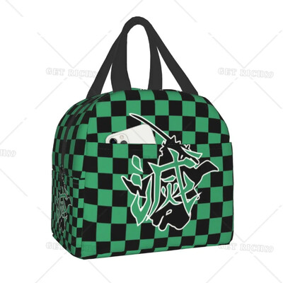 Demon Slayer Insulated Lunch Tote Bag for Women Kimetsu No Yaiba Resuable Cooler Thermal Food Lunch Box Παιδιά Σχολικά Παιδιά