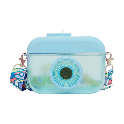 Sticlă de apă Kawaii de 400 ml, ceașcă cu paie pentru fete, cameră creativă, sticla de băut, curea de umăr reglabilă, sticla de apă potabilă