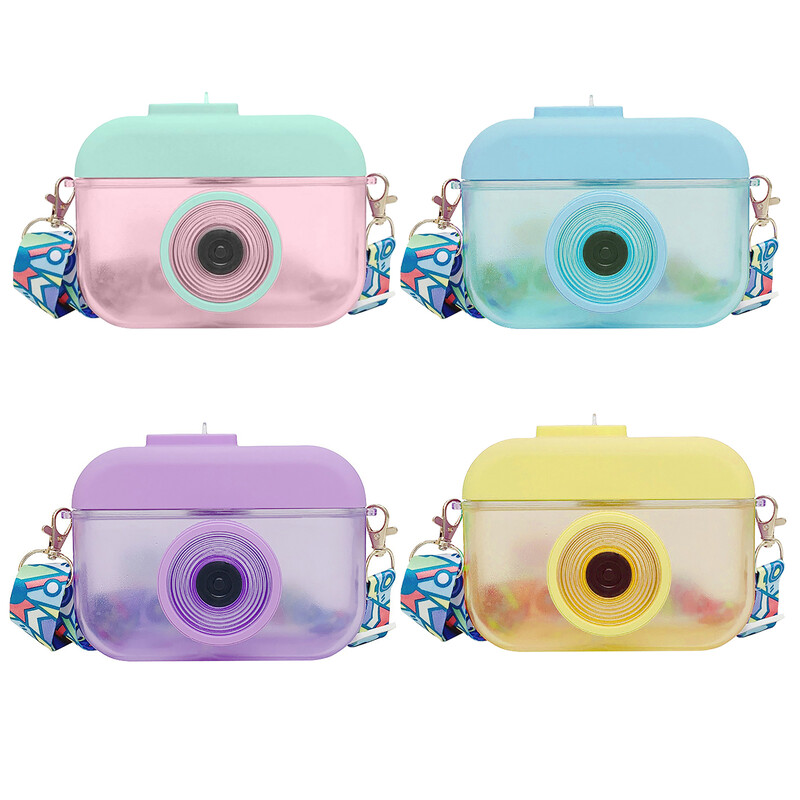 Sticlă de apă Kawaii de 400 ml, ceașcă cu paie pentru fete, cameră creativă, sticla de băut, curea de umăr reglabilă, sticla de apă potabilă