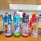 1000 ml Unicorn veepudel lastele lastele 1 l suure mahutavusega loomade kooli joogipudelid õlgedega lekkekindel välitass