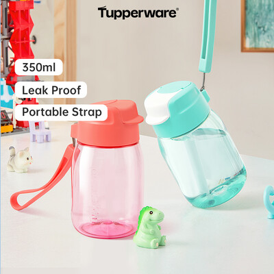 Tupperware Narrow Water Bottle 550ML Portable Cute Water Bottles Straw Cup Leak-proof Drinking Jug for Children School,Camping