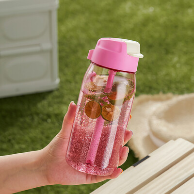 Tupperware siauras vandens butelis 550 ml nešiojamas mielas vandens butelis šiaudų puodelis nepralaidus gėrimo ąsotis vaikams mokyklai, stovyklavimui