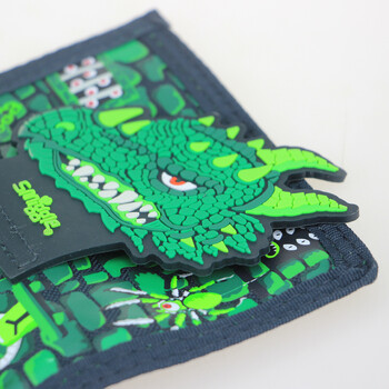 Australia Smiggle Original Children Wallet Boys Clutch Cool Green Primitive Dragon Coin Portse Kids Card Holder Three Fold Bags