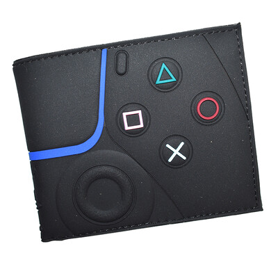 Portofel de design cu controler de joc în 7 culori Poșetă scurtă din PVC cu buzunar pentru monede cu fermoar pentru jocuri Cosplay