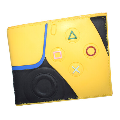 Portofel de design cu controler de joc în 7 culori Poșetă scurtă din PVC cu buzunar pentru monede cu fermoar pentru jocuri Cosplay