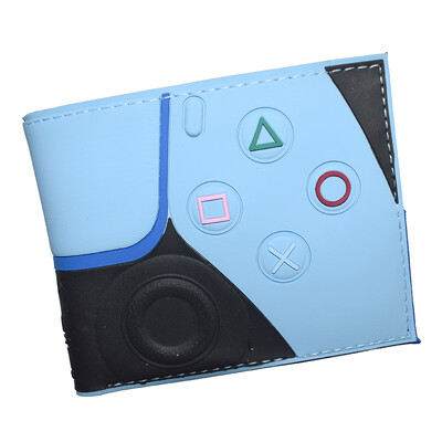 Portofel de design cu controler de joc în 7 culori Poșetă scurtă din PVC cu buzunar pentru monede cu fermoar pentru jocuri Cosplay