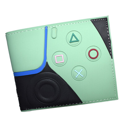 Portofel de design cu controler de joc în 7 culori Poșetă scurtă din PVC cu buzunar pentru monede cu fermoar pentru jocuri Cosplay