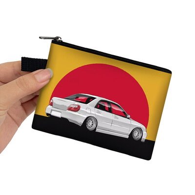 Japonia JDM Racing Car Print Monedă Poșetă Femei Mecanic Motor Turbină Bărbați Bani Monede Genți Căști Suport card de credit Poșete Cadou