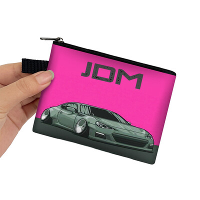 Japonia JDM Racing Car Print Monedă Poșetă Femei Mecanic Motor Turbină Bărbați Bani Monede Genți Căști Suport card de credit Poșete Cadou
