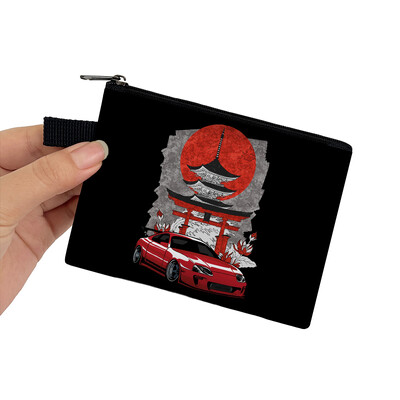 Japonia JDM Racing Car Print Monedă Poșetă Femei Mecanic Motor Turbină Bărbați Bani Monede Genți Căști Suport card de credit Poșete Cadou