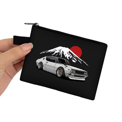 Japonia JDM Racing Car Print Monedă Poșetă Femei Mecanic Motor Turbină Bărbați Bani Monede Genți Căști Suport card de credit Poșete Cadou