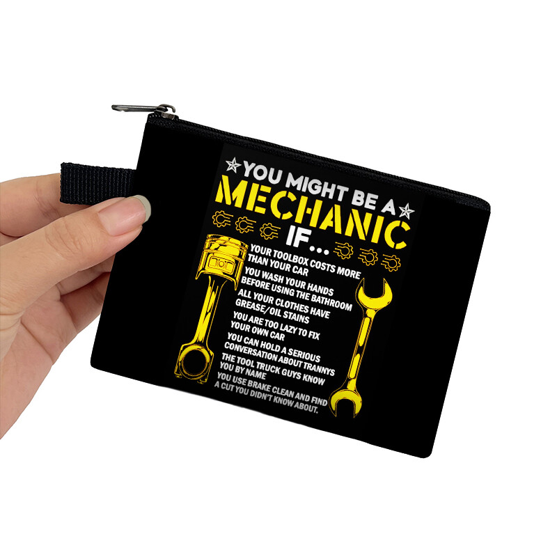 Japonia JDM Racing Car Print Monedă Poșetă Femei Mecanic Motor Turbină Bărbați Bani Monede Genți Căști Suport card de credit Poșete Cadou