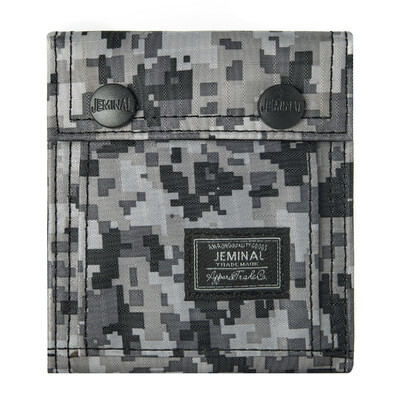 Portofel dublu cu imprimeu Camo pentru bărbați, portofel pentru copii pentru adolescenți