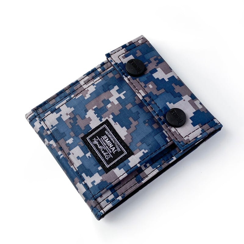 Portofel dublu cu imprimeu Camo pentru bărbați, portofel pentru copii pentru adolescenți