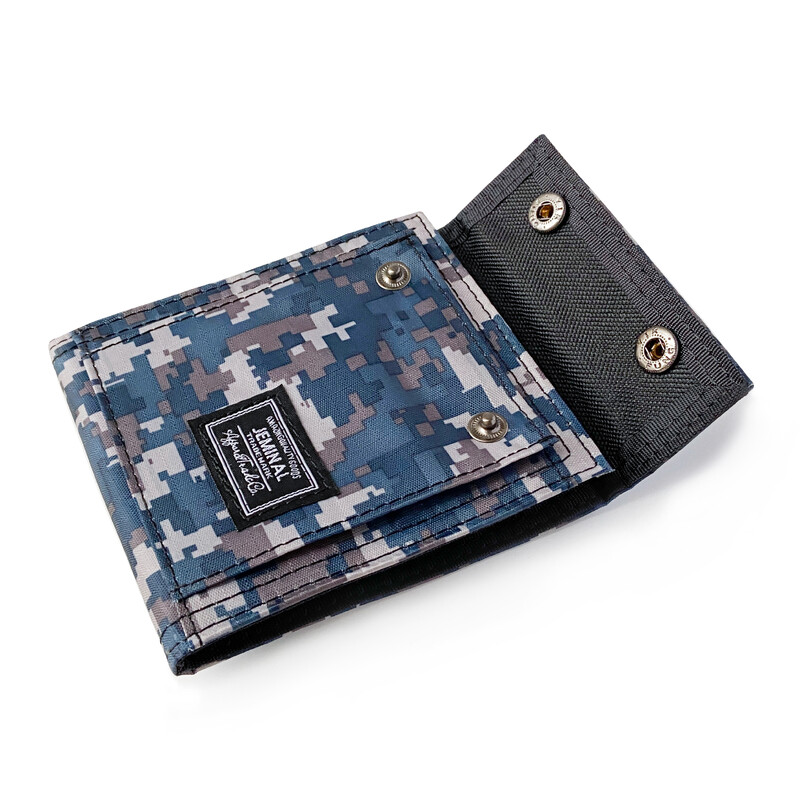 Portofel dublu cu imprimeu Camo pentru bărbați, portofel pentru copii pentru adolescenți