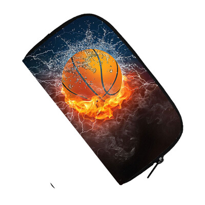 Готин портфейл с принт за футбол / баскетбол / футбол Мъжка модна клъч карта Парична чанта за монети Поставка за телефон Ежедневна дълга чанта Подарък за момчета