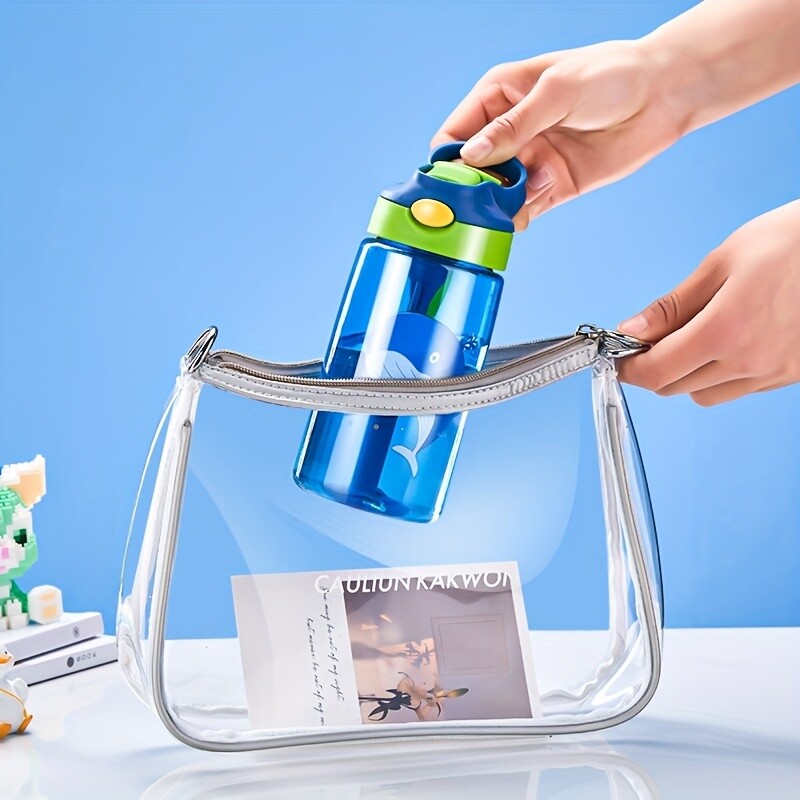 480 ml multifilmi veepudel õlgedega BPA-vaba lapse joogiveekeetja plastikust kaasaskantav läbipaistev koolireisi armas tass