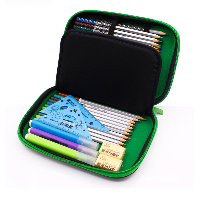 Husă pentru creion mozaic PU Geantă de depozitare pentru articole de papetărie EVA cu compartiment Cutie de papetărie Băieți fete Genți pentru creion cu desene animate de capacitate mare