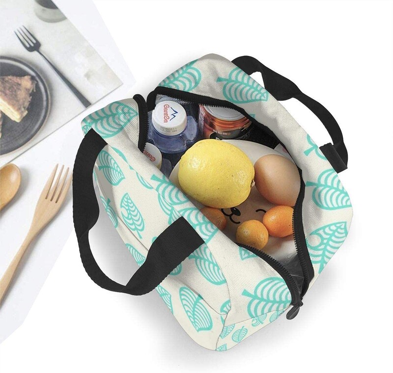 Animal Crossing ostavlja otpornu na curenje i višekratnu rashlađenu vrećicu za ručak - izdržljiva kompaktna školska kutija za ručak za žene, muškarce, djecu