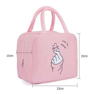 Kaasaskantavad lõunakotid naistele Jääjahuti pikniku käekotid isoleeritud termiline Bento Box kott Kooli lapse toidukandja hoiukott