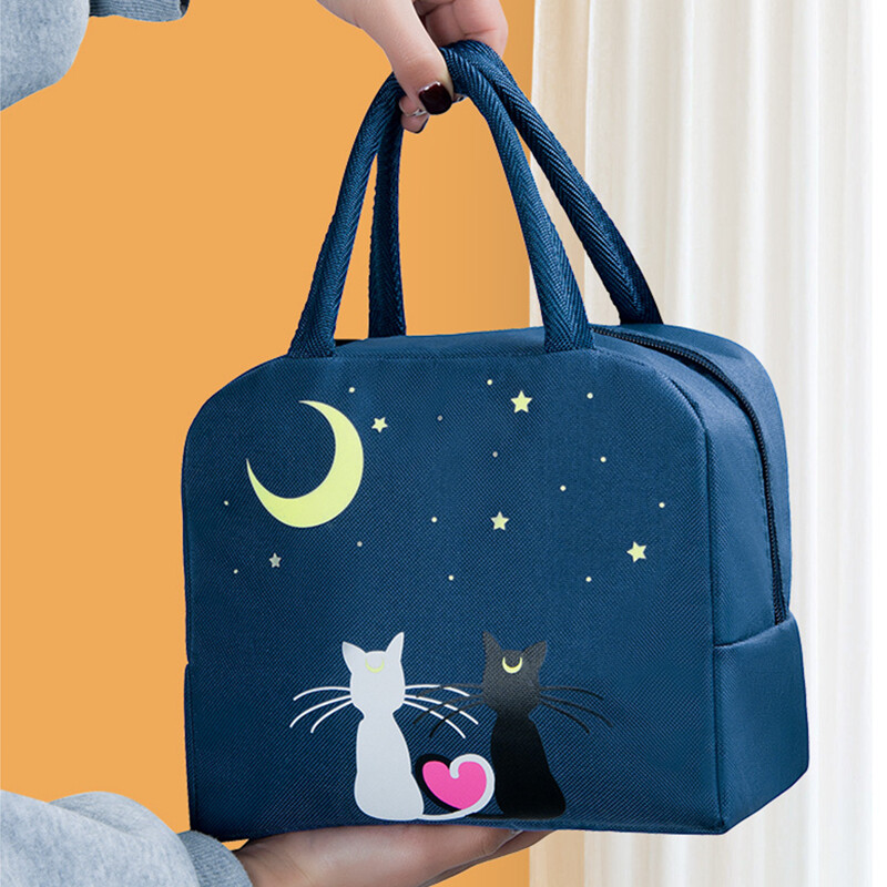 Kaasaskantavad lõunakotid naistele Jääjahuti pikniku käekotid isoleeritud termiline Bento Box kott Kooli lapse toidukandja hoiukott