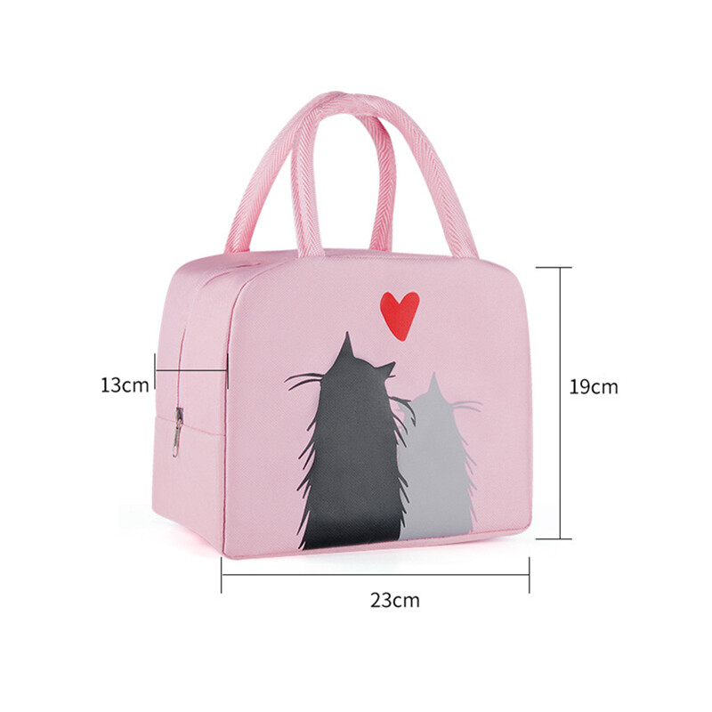 Kaasaskantavad lõunakotid naistele Jääjahuti pikniku käekotid isoleeritud termiline Bento Box kott Kooli lapse toidukandja hoiukott