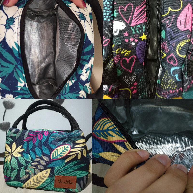 Lõunakarp Väike lõunakott, isoleeritud jahutuskott Veekindel termokott naistele, lastele, tüdrukutele ja naistele, armas tööpiknikule