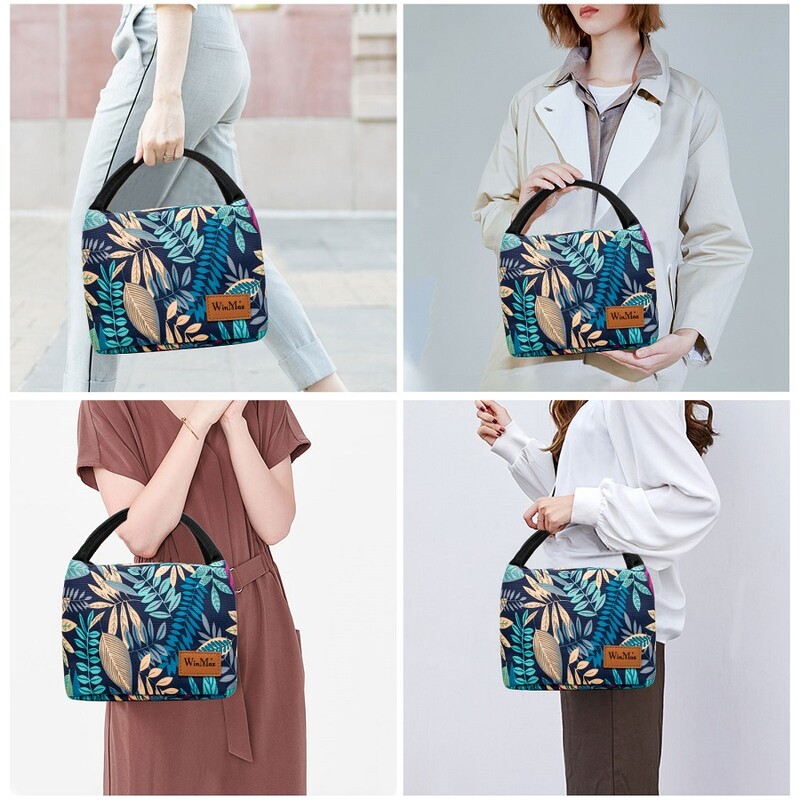 Lõunakarp Väike lõunakott, isoleeritud jahutuskott Veekindel termokott naistele, lastele, tüdrukutele ja naistele, armas tööpiknikule