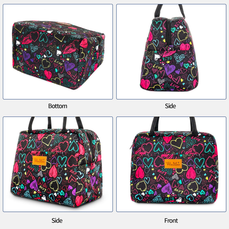 Kutija za ručak Torba za ručak Izolirana rashladna torba Vodootporna termo torba za žene Djevojke i dame, slatke za posao piknik škola