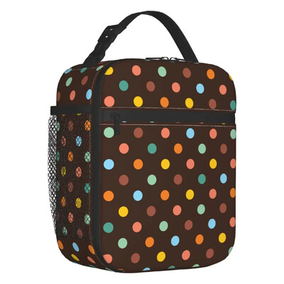 Värviline Polka Dots kaasaskantav lõunakarp naistele Multifunktsionaalne termojahuti toiduisolatsiooniga lõunakott Koolilapsed Õpilane