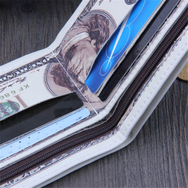 Portofel drăguț cu dolari americani pentru băieți, copii, bărbați, geantă de bani din piele PU, cadou noutate pentru adolescenți, geantă pentru studenți, femei, bărbați, husă pentru monede, nou