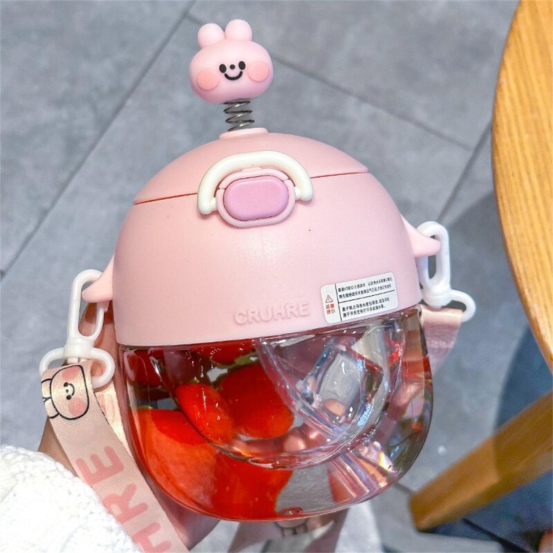 Suc de ceai de călătorie din plastic Sticla de fitness în aer liber pentru studenți portabil de vară pentru călătorii școlare de băut Sticla de apă pentru copii