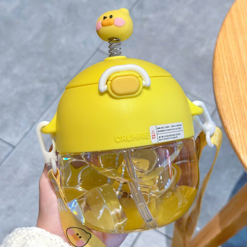 Suc de ceai de călătorie din plastic Sticla de fitness în aer liber pentru studenți portabil de vară pentru călătorii școlare de băut Sticla de apă pentru copii