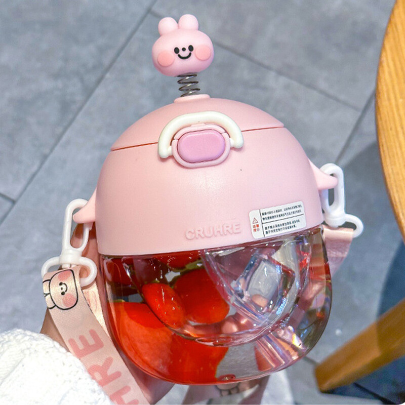 Suc de ceai de călătorie din plastic Sticla de fitness în aer liber pentru studenți portabil de vară pentru călătorii școlare de băut Sticla de apă pentru copii