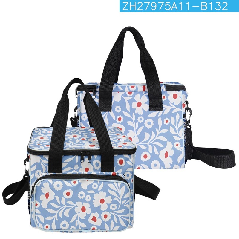 Hip Hop Populaarne Trendikas Uudne Lill 3D Prinditud Suurem Crossbody Lõunakott Soojusisolatsioon Toit Käekotid Jääkotid