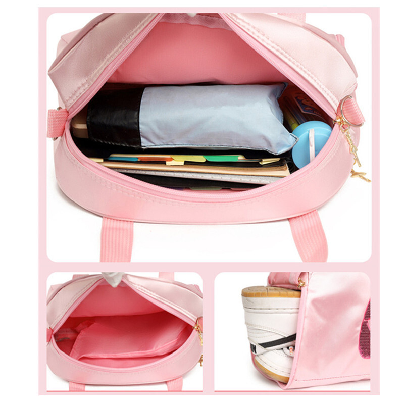 Sporta soma Fitnesa Treniņiem Vingrinājumu Piederumi Bērni Deju Meitenes Bērni Rokassomas Ceļojumi Nedēļas nogale Skola Pleci Bolsas Sporta zāle