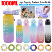 1000 ml joogitopsi lekkekindel lõhnav veepudel käepideme ja kõrrelõhnalise tassiga suure mahutavusega välispordiks