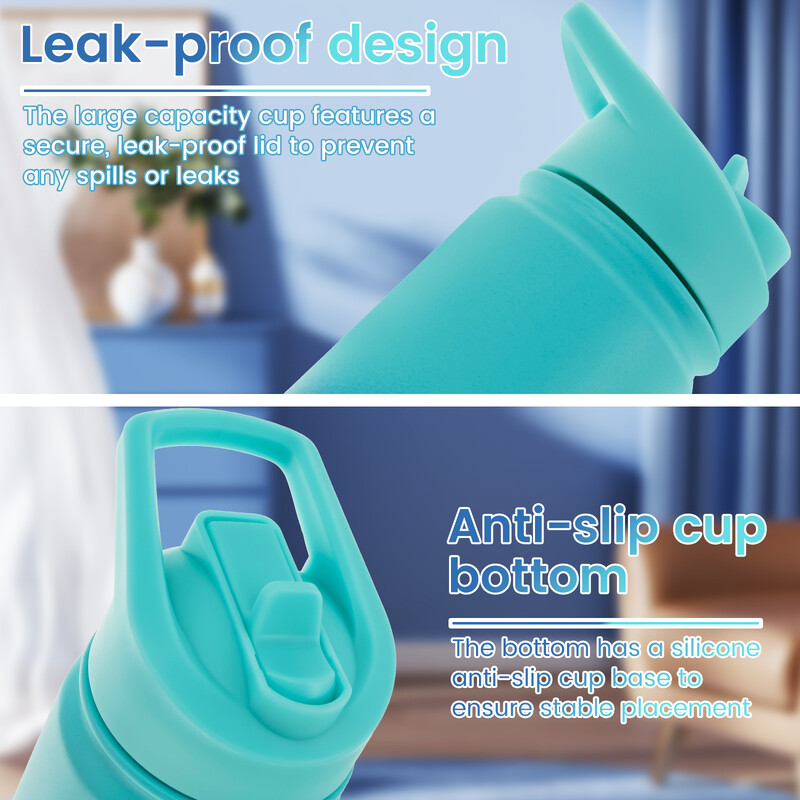 Laste veepudel õlgkaanega 500 ml isoleeritud veepudel Lekkekindel kahe seinaga vaakumveepudel lastekoolile