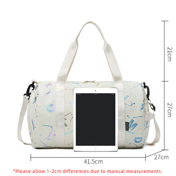 Gym Yoga Sport Dance Bag For Girl Boy Graffiti Letters Printing Travel Fitness Siwmming Dry Wet Waterproof Crossbody Deffle Bag