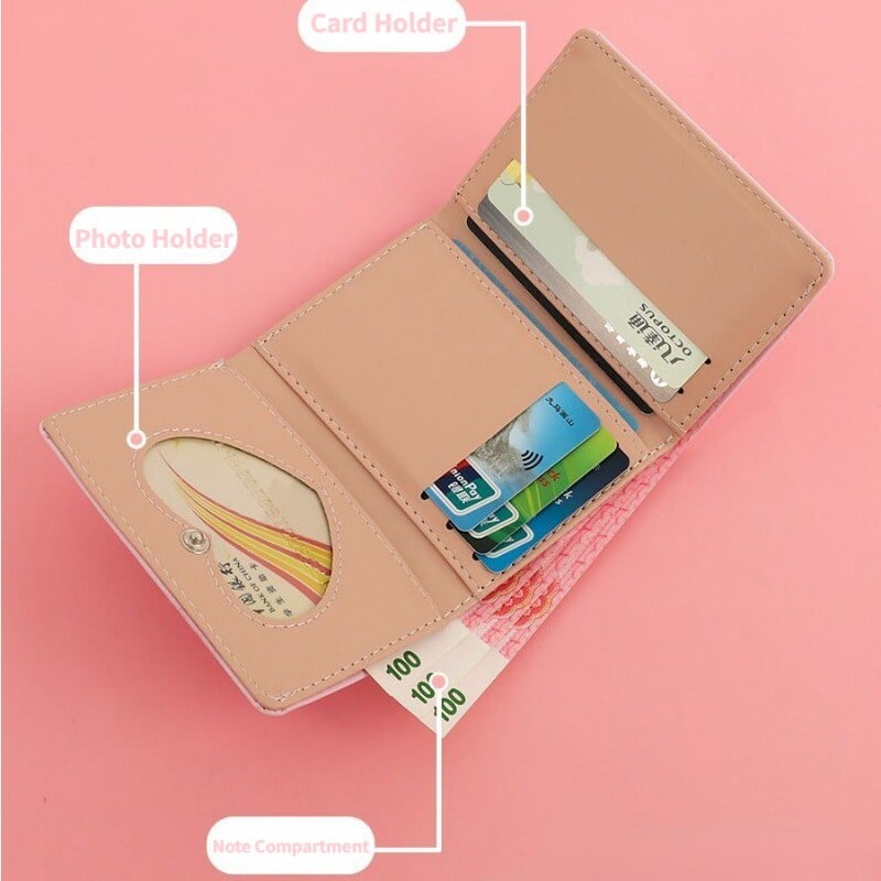 Xiuya Cartoon Cat Rahakotid Naistele Graffiti Uus esteetiline lühike armas rahakott Originaalne moodne nahast disainer naiste kaardikott