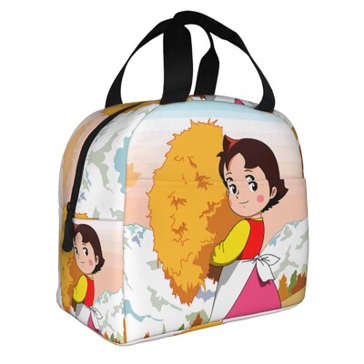 Alps Mountain Girl Happy Heidi Geantă de prânz termoizolată Cutie de prânz reutilizabilă pentru copii, școlari, copii, pungi de depozitare pentru alimente