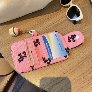 Πορτοφόλια BOMO Cute Cat Print Wallet για Γυναικεία Αισθητική Σχεδιαστής Κάρτα Πορτοφόλι Σύντομη έκδοση Μόδα Casual Τσάντες για γυναίκες Trend 2024