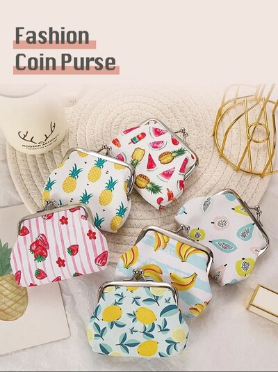 12 KOM. Modna PU kožna torbica za novčiće Slatka torbica s voćem i limunom Lijepe ženske torbice za sitniš, torbica za ključeve, torbica, mini torbica