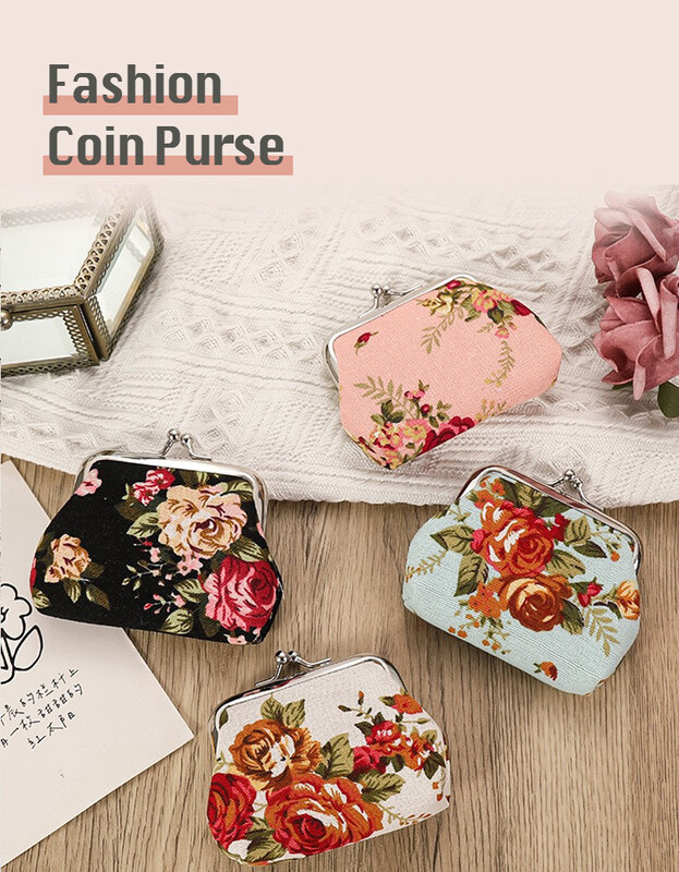 12 KOM. Modna torbica za novčiće od pamučnog ruža Slatke ljupke ženske torbice za sitniš, torbica za ključeve, torbica, mini torbica, suvenir